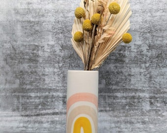 Sunny Rainbow Ceramic Bud Vase | Rainbow Gifts | Cute Vase | Dried Flower Vase