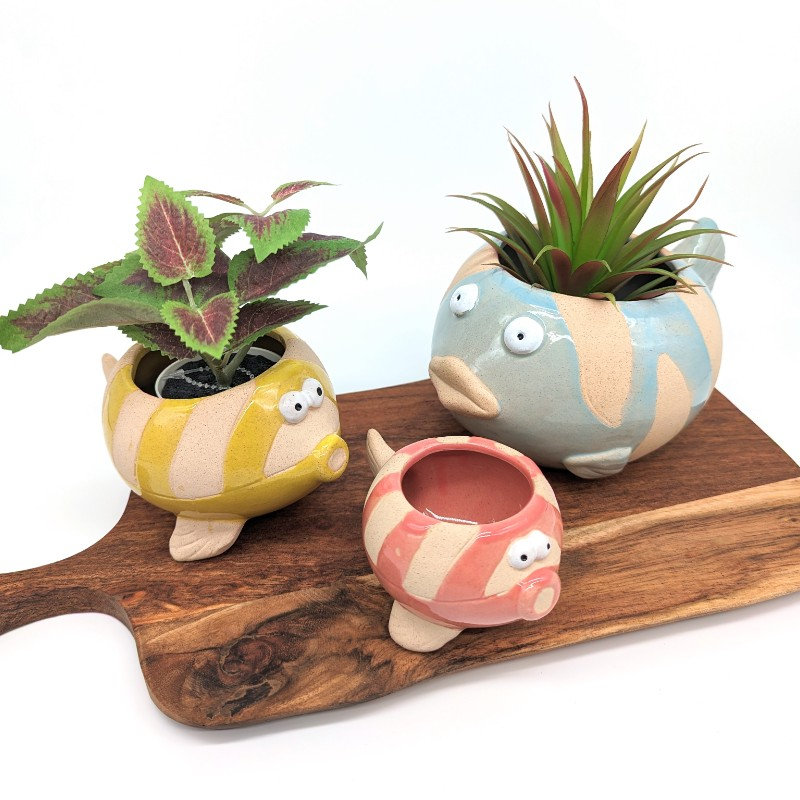 KONTONTY Vasi Unici Per Piante Grasse E Cactus Fioriera in Ceramica A Forma Di Animale Piccoli Vasi Decorativi Per Bonsai E Piante Scrivania O Giardino