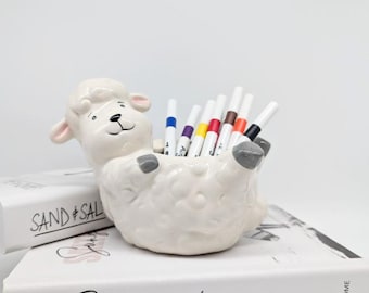 Ontspannende plantenbak voor schapen: sappige plantenbak of pennenhouder