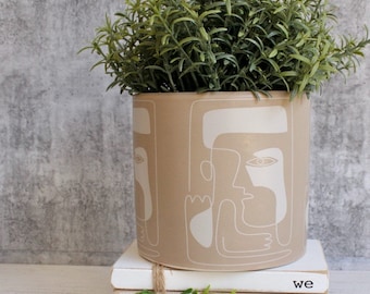 Künstlerischer ägyptisch inspirierter abstrakter Blumentopf