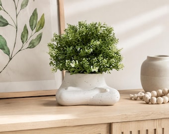 Sitting Yoga Lady Ceramic Pot Planter