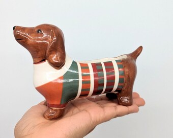 Bunter Dackel Keramik Pflanztopf: Weiner Dog Geschenk - Etsy.de