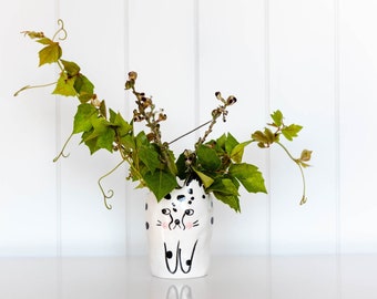 Funny Cat Ceramic Pot Planter | Cat Planter | Kitty Planter | Succulent Planter | Animal Planter | Quirky Pot | Pots For Plants | Cute Pot