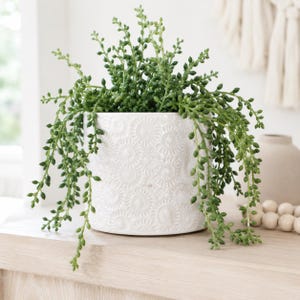 Glossy White Ceramic Planter Pot