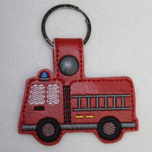 Keychain fire brigade, fire truck