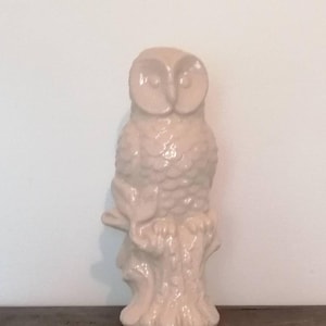 Glazed ceramic owl