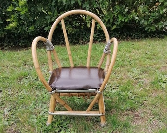 Rattan children's armchair chair