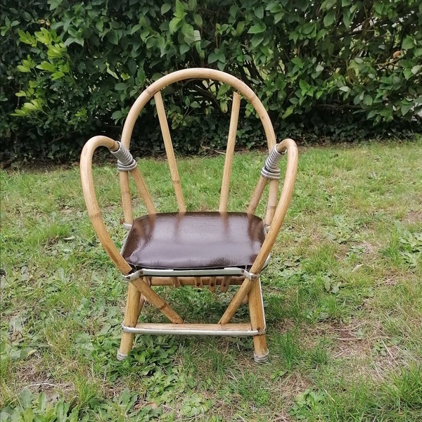 Rattan Kids Table and Chair - Etsy