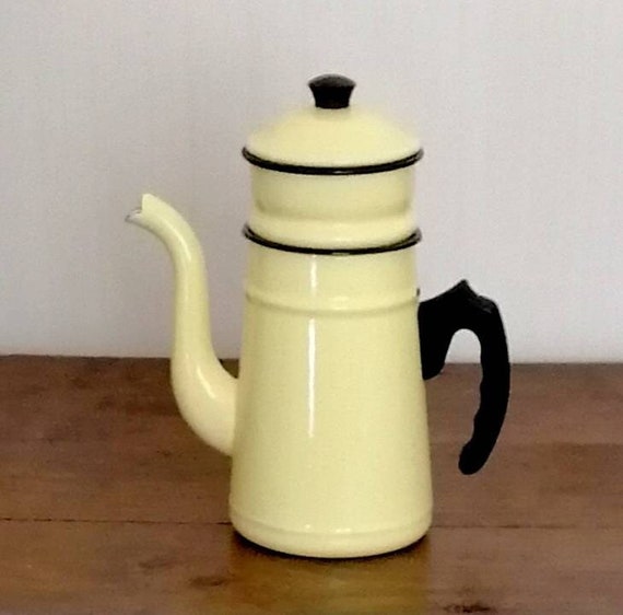 Old Yellow Coffee Maker Etsy