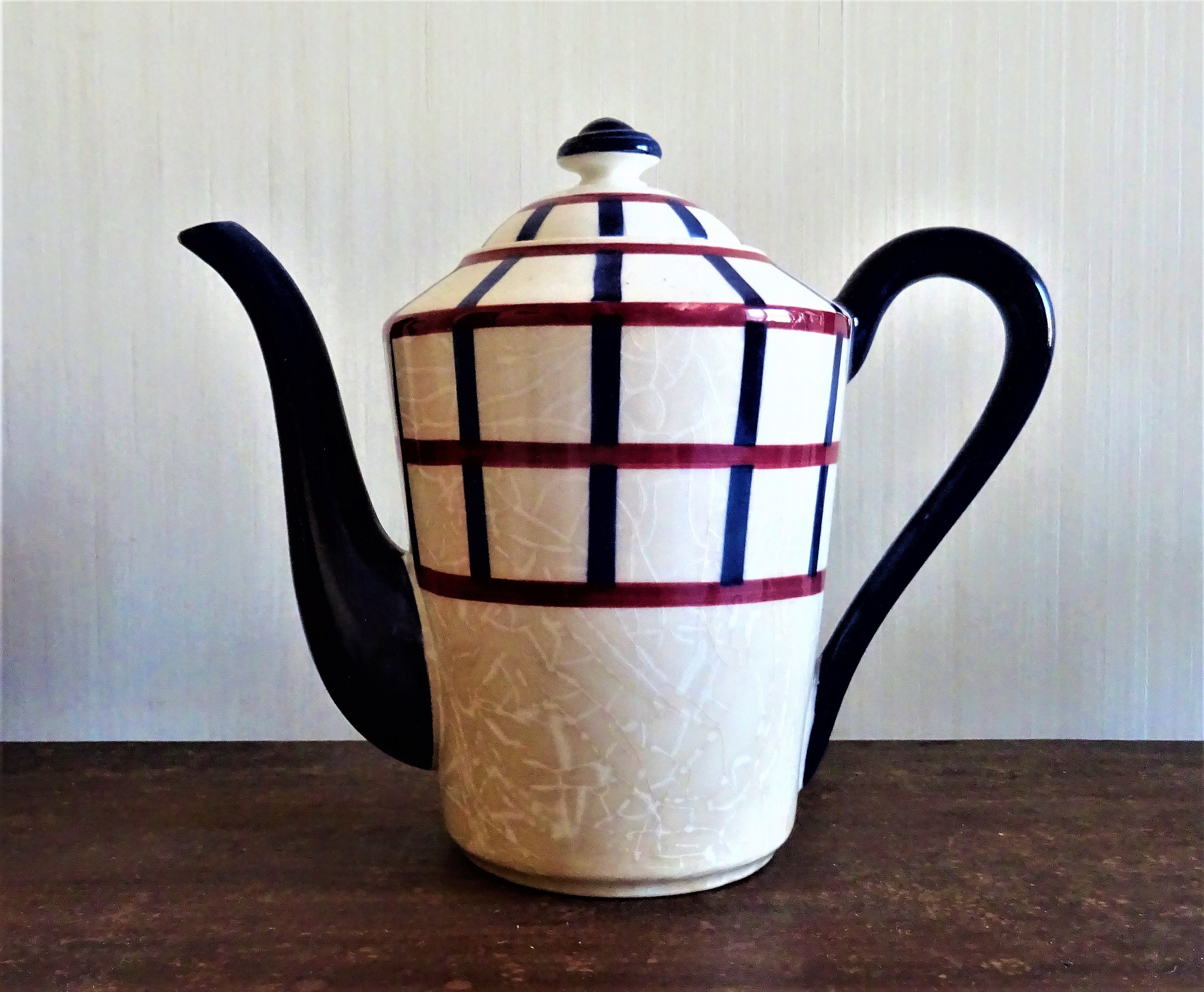 Pot à Café Creil Montereau Français en Faïence Modèle Bearn