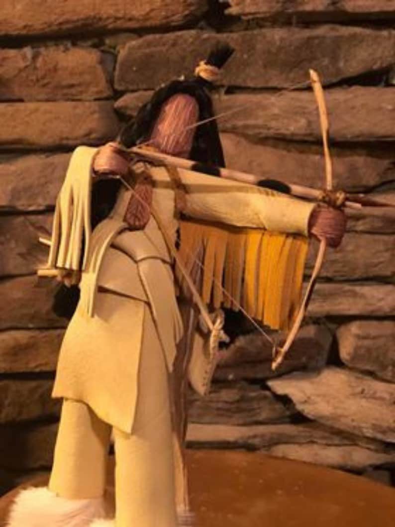 Kenati Cherokee Male Hunter Corn Husk Doll Cherokee Native Etsy