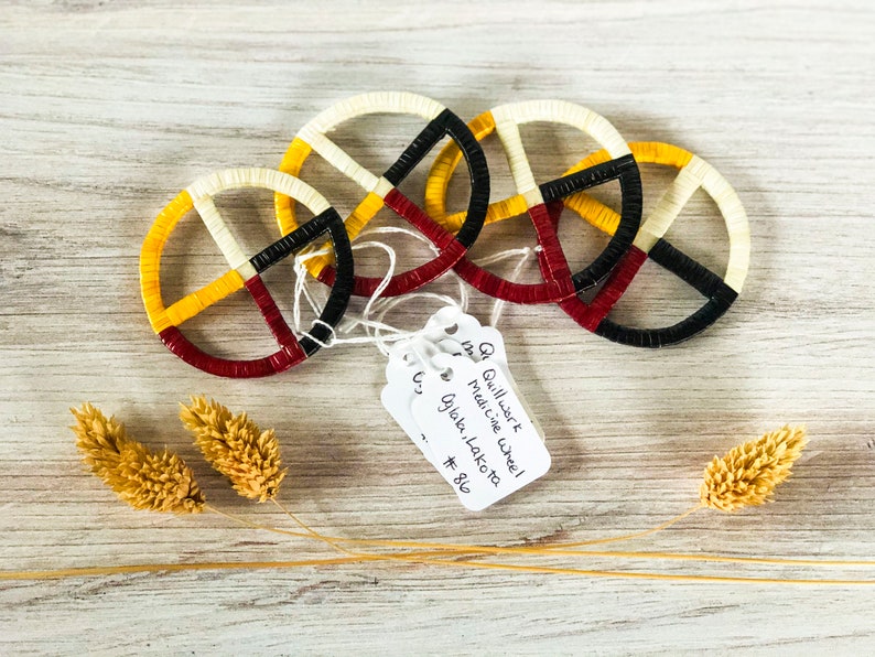 Porcupine Quillwork and Medicine Wheel-Lakota Nation | Etsy