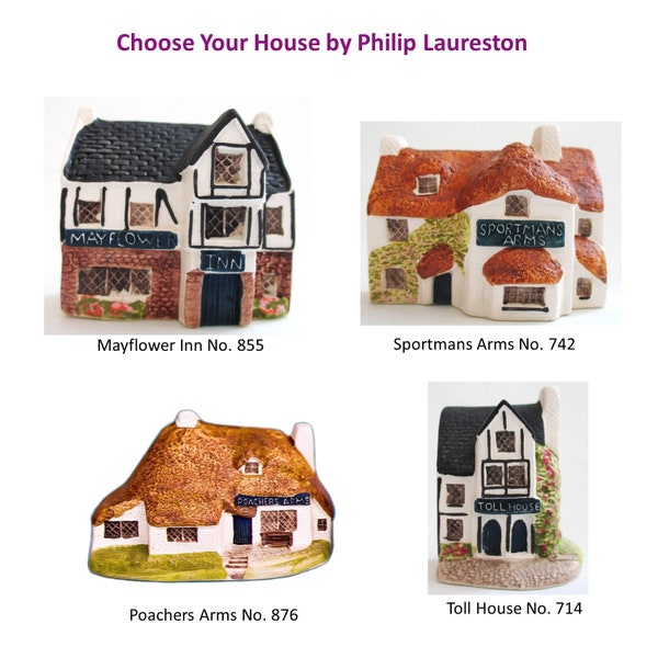 4 MAISONS à choisir Maisons Philip Laureston Maison miniature en céramique fabriquée en Angleterre (Liste pour UNE pièce)