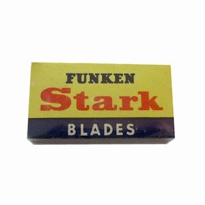 Funken Stark Klingen, Vintage Sammlerstück unbenutzte Original &quot;Funken Stark&quot; Rasierklingen