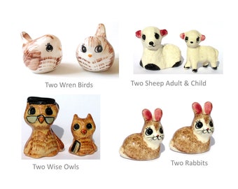 Choose Your Pair of Animals Hand Painted Ceramic Animals Laureston Made In England (Listing for ONE set)