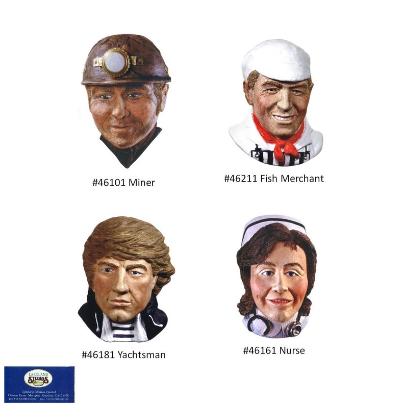 14 Chalk Heads to Choose Head Wall Hanging Lakeland Studios Etsy Canada