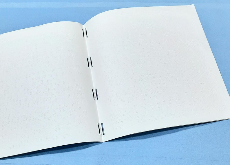 Vintage Braille Book Pages 6 Large Doublesided Papers Etsy