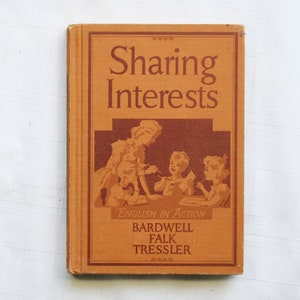 Sharing Interest, English in Action Textbook Vintage Book Childrens Grade Reader Illustrated