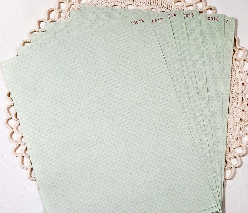6 Vintage Blank Draft Security Check Paper Double-Sided | Etsy