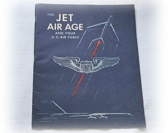 1955 U.S. Air Force Booklet The Jet Air Age Ihr U.S. Air Force Division Handbuch Booklet Memorabilia Ephemera Military Collectible