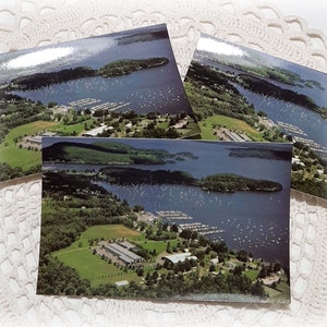 3 Vintage Postkarten Malletts Bay Vermont Lake Champlain Summer Resort Ephemera Junk Journal Mixed Media Craft Collage Collection