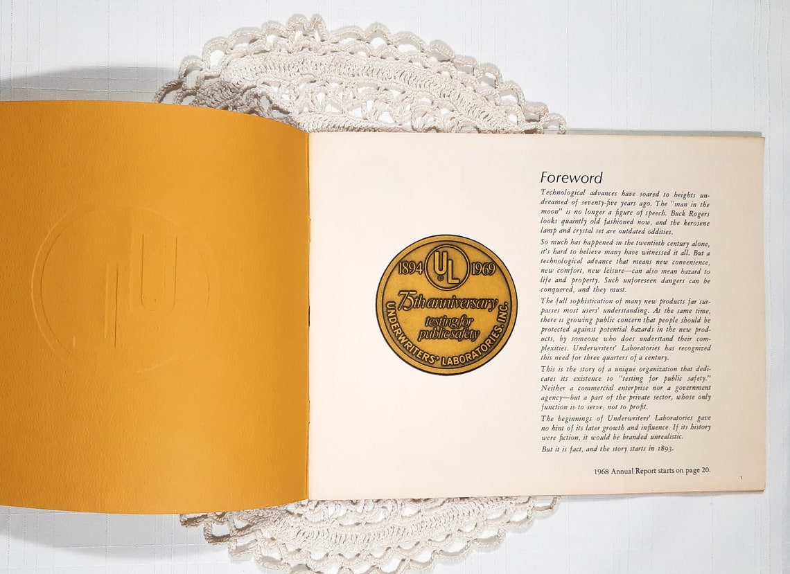 Vintage Underwriters Laboratories Annual Report 1968 Etsy