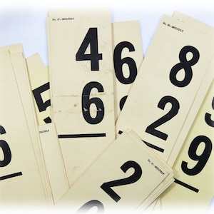 3 Vintage Ideale Flash Cards Vermenigvuldiging Lang Wiskundig Nummer voor Junk Journal Paper Ephemera Craft Supply