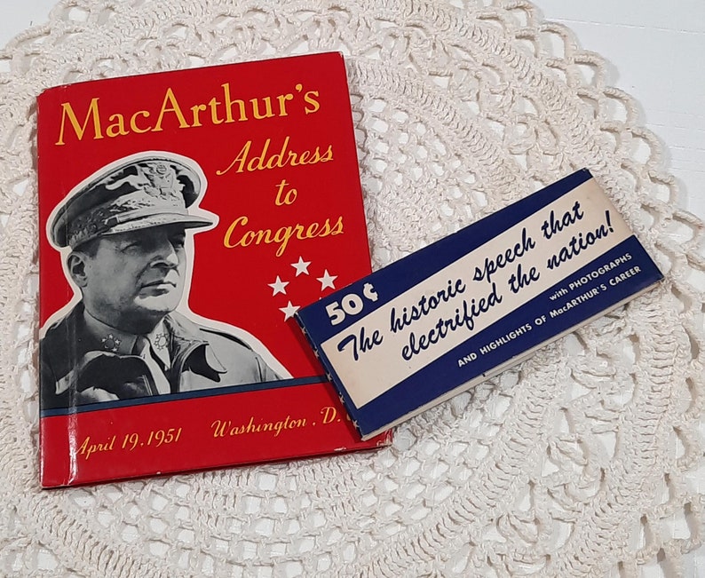 Vintage Macarthur's Address to Congress Hardcover Etsy UK