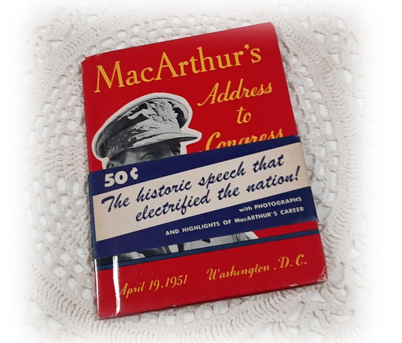 Vintage Macarthur's Address to Congress Hardcover Etsy UK