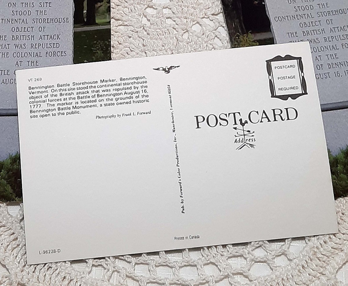 3 Vintage Postcards Bennington Battle Storehouse Marker Etsy
