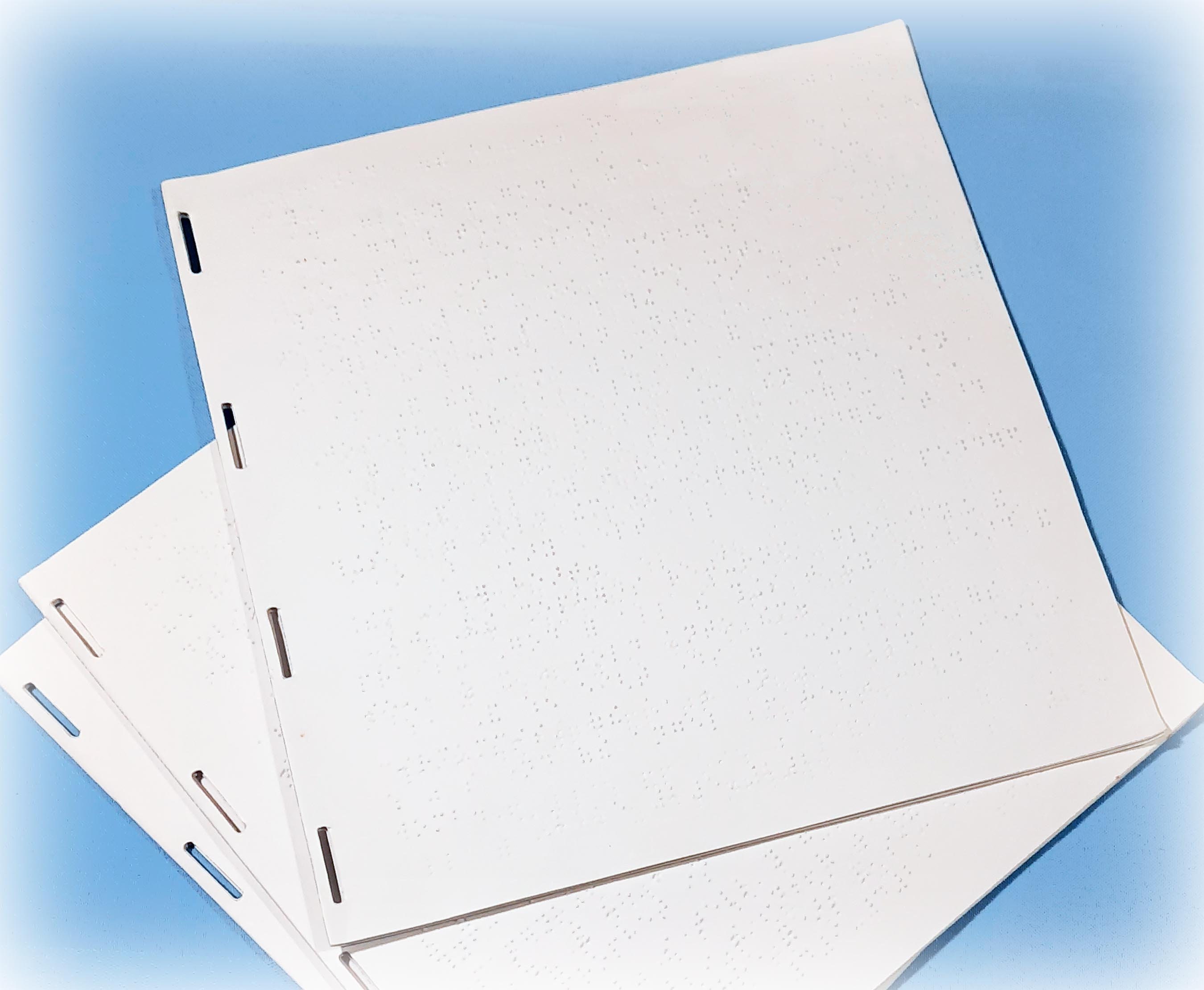 Vintage Braille Book Pages 6 Large Doublesided Papers Etsy