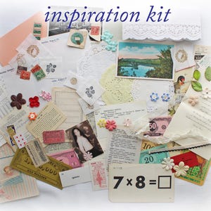 Kit de inspiração vintage com 100 peças, pacote de itens efêmeros, cartas, envelopes, formulários, páginas manuscritas para diário de lixo, colagem, artesanato, scrapbook 7