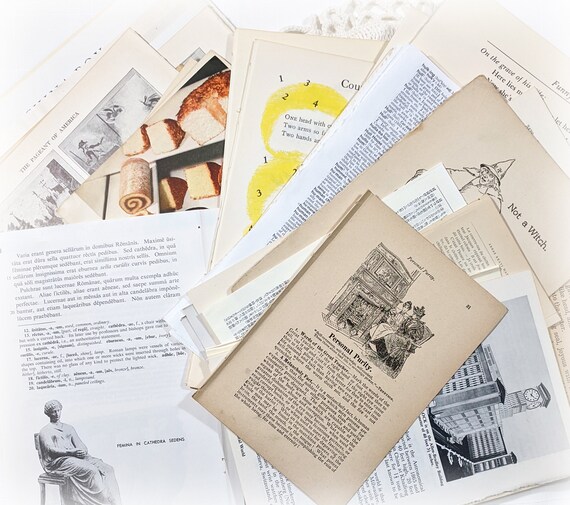 Lot of Vintage Ephemera Collage Art Junk Journals Paper Crafting Fun Assortment