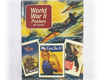 Poster vintage della seconda guerra mondiale: 24 carte, libri, riviste, cimeli effimeri