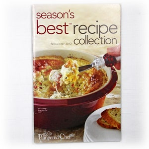Vintage Seasons Best Recipe Collection Fall winter 2012 Pampered Chef Cookbook Paperback Book Kitchen Cook Booklet Ephemera