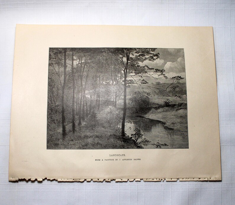 10 Antique Illustrations American Art Book Pages Prints, Junk Journal ...