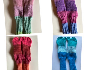 Selbstgestrickte bunte Flip-Flop-Socken in verschiedenen Farben #neu