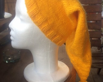 Gelbe oder blaue selbstgestrickte Zipfelmütze mit Bommel #neu # Kopfumfang 50 cm