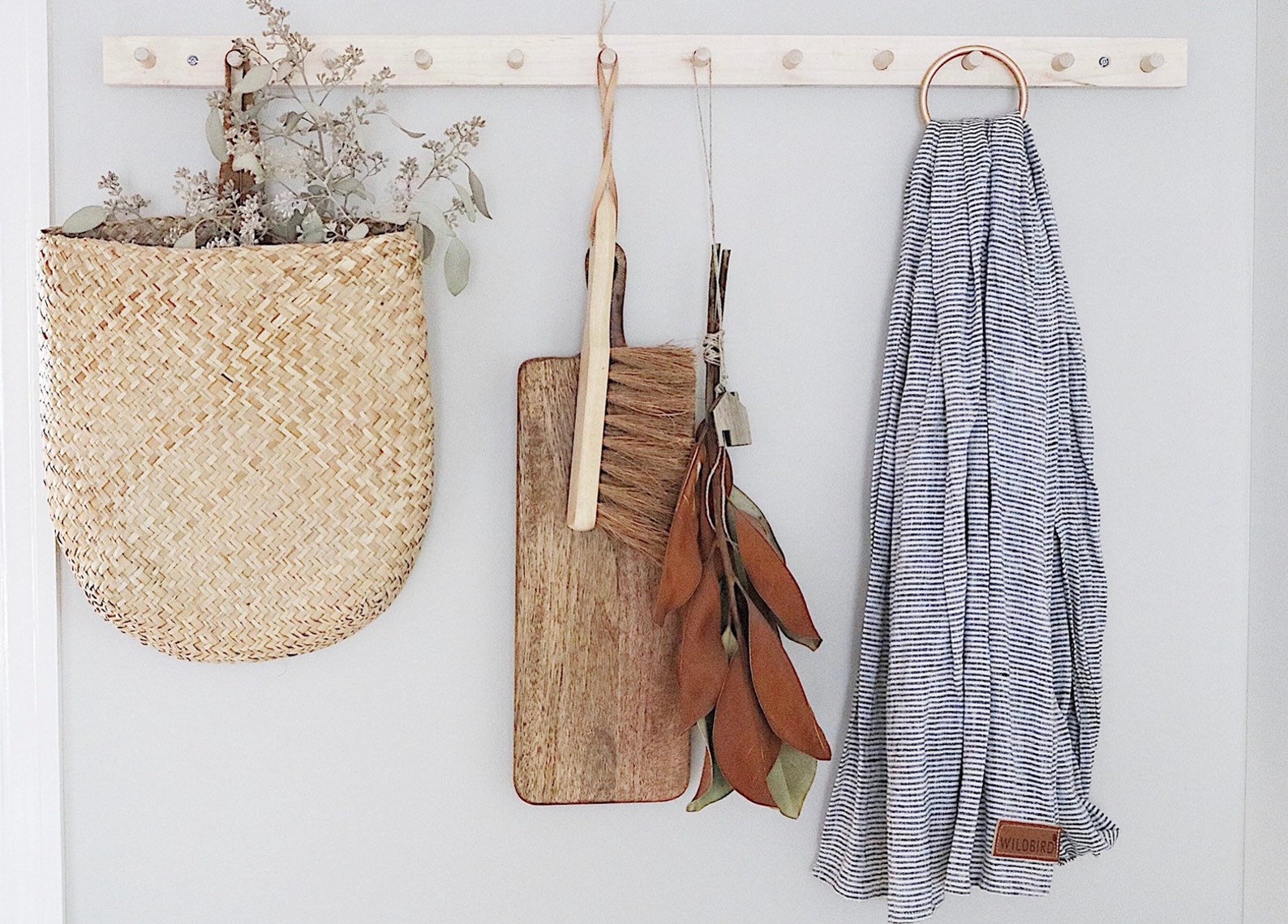 Wooden Peg Rail / Wooden Peg Rack FREE SHIPPING Etsy