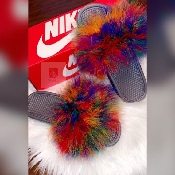 nike furry slides