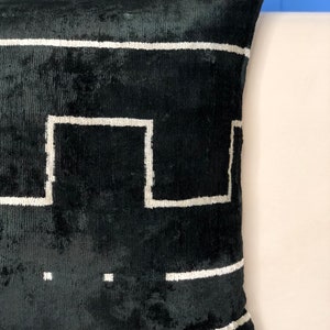Plain black square ikat pillow cover, 2020 black and white ikat cushion cover, ikat pillowcases, decorative pillows, contemporary pillows image 7