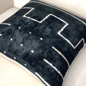 Plain black square ikat pillow cover, 2020 black and white ikat cushion cover, ikat pillowcases, decorative pillows, contemporary pillows image 6
