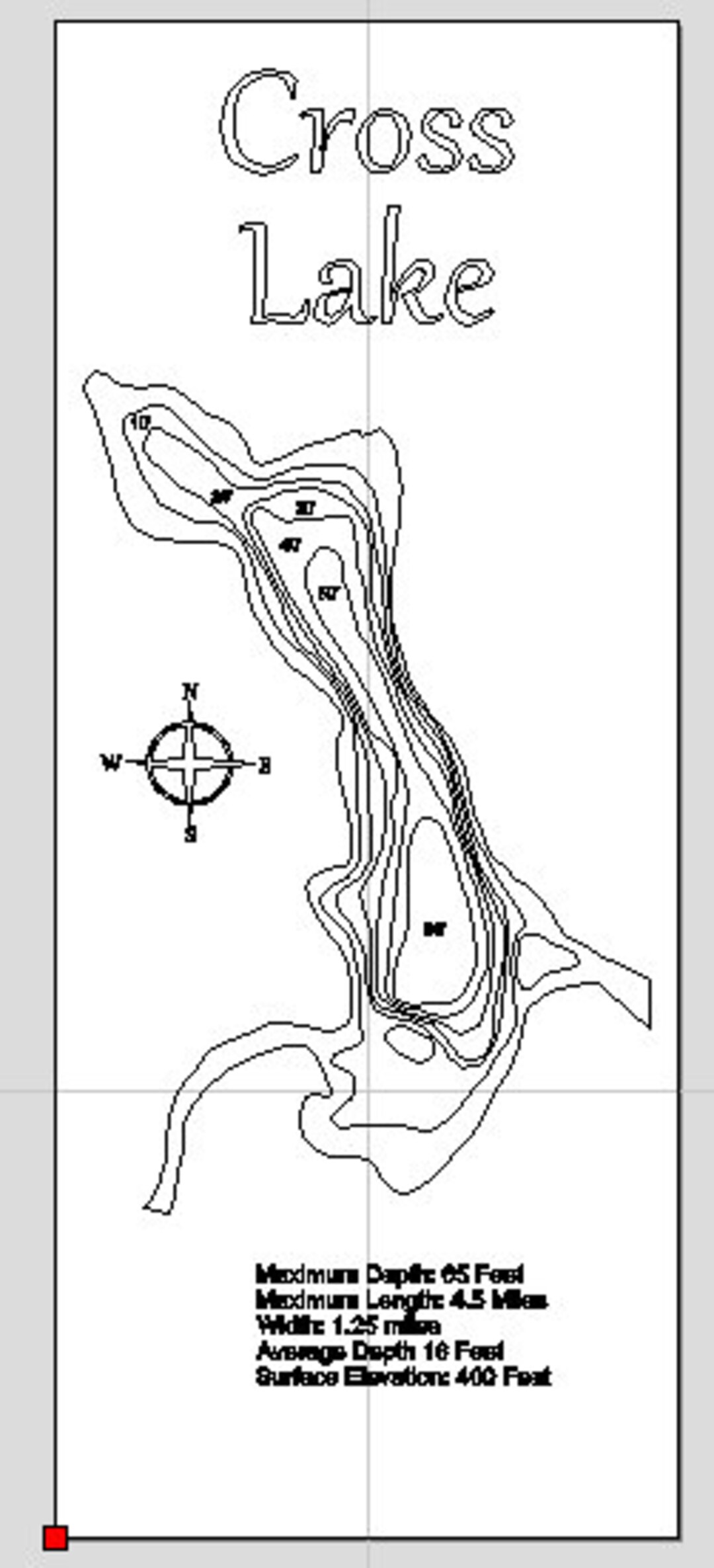 Cross Lake NY Depth Map SVG Etsy
