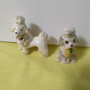 Mid-Century  Miniature Poodles Pair