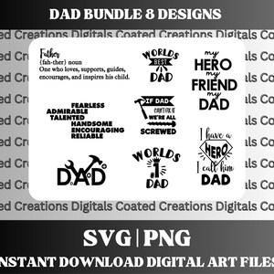 Papà SVG Bundle, Festa del papà svg, Miglior papà di sempre svg, Papà vita svg, Papà svg File di taglio Cricut, Silhouette, Papà svg