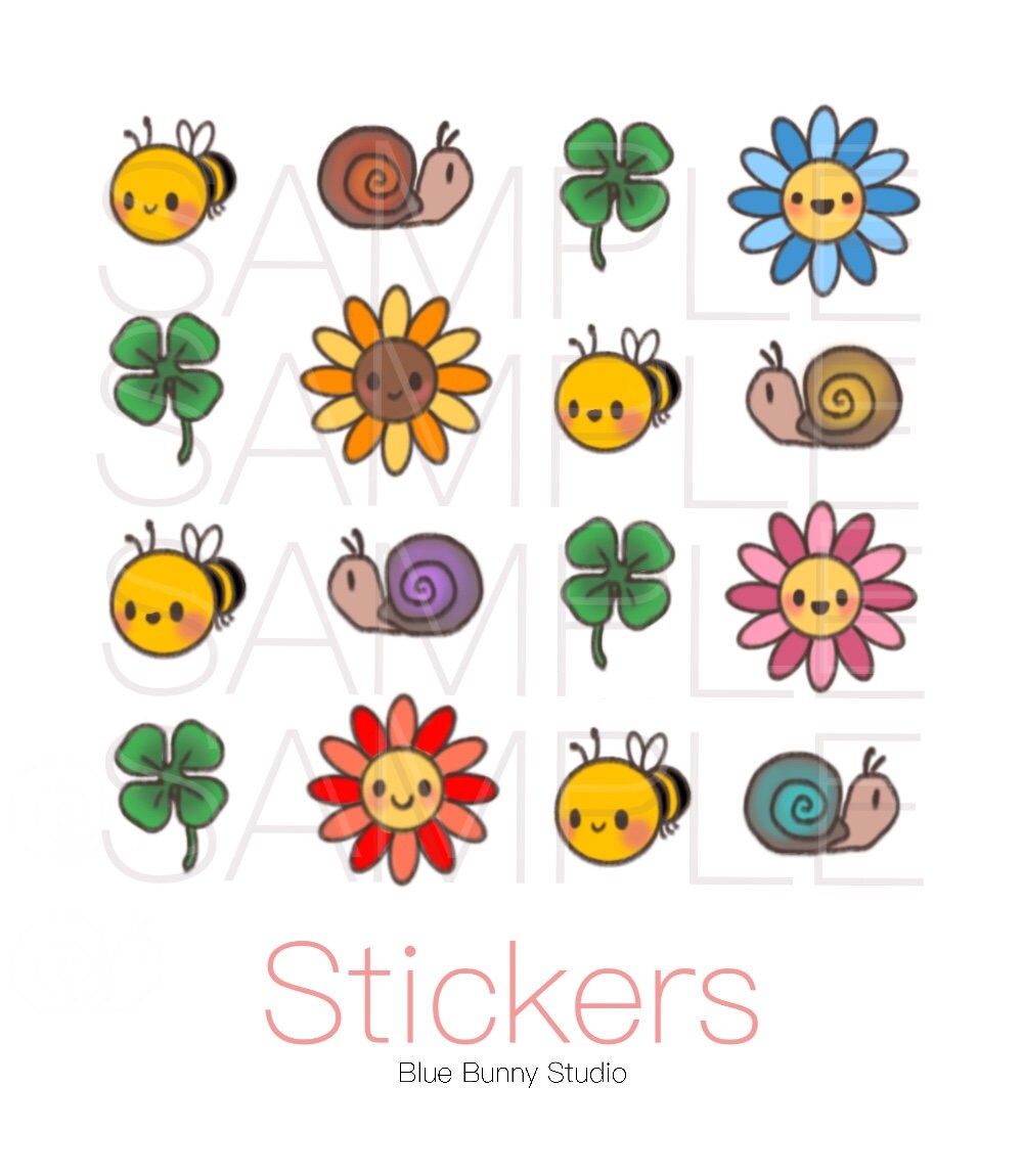 Spring Stickers | Etsy