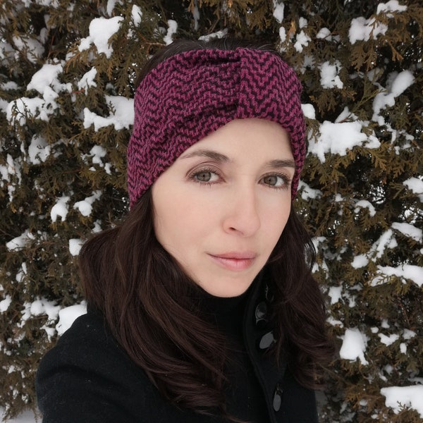 Cozy Winter Headband, fully covers ears, ultra soft, warm, so comfortable, high quality stretch fabric, womens size, made in Montreal, gift