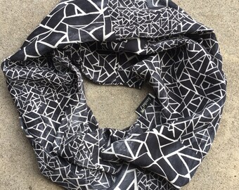 Light Infinity Scarf, double wrap, soft, comfortable, high quality fabric, fashion accessory, easy to wear, perfect gift, Canada made