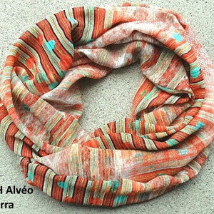 Ultra Soft Infinity scarf, double wrap, ultra light, high quality fabric, so easy to wear, stylish, fashion accessories, made in Montreal