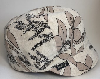 ADJUSTABLE linen cap, 6 points, UV protection, 3 seasons, high quality fabric, careful manufacturing, women, made in Quebec